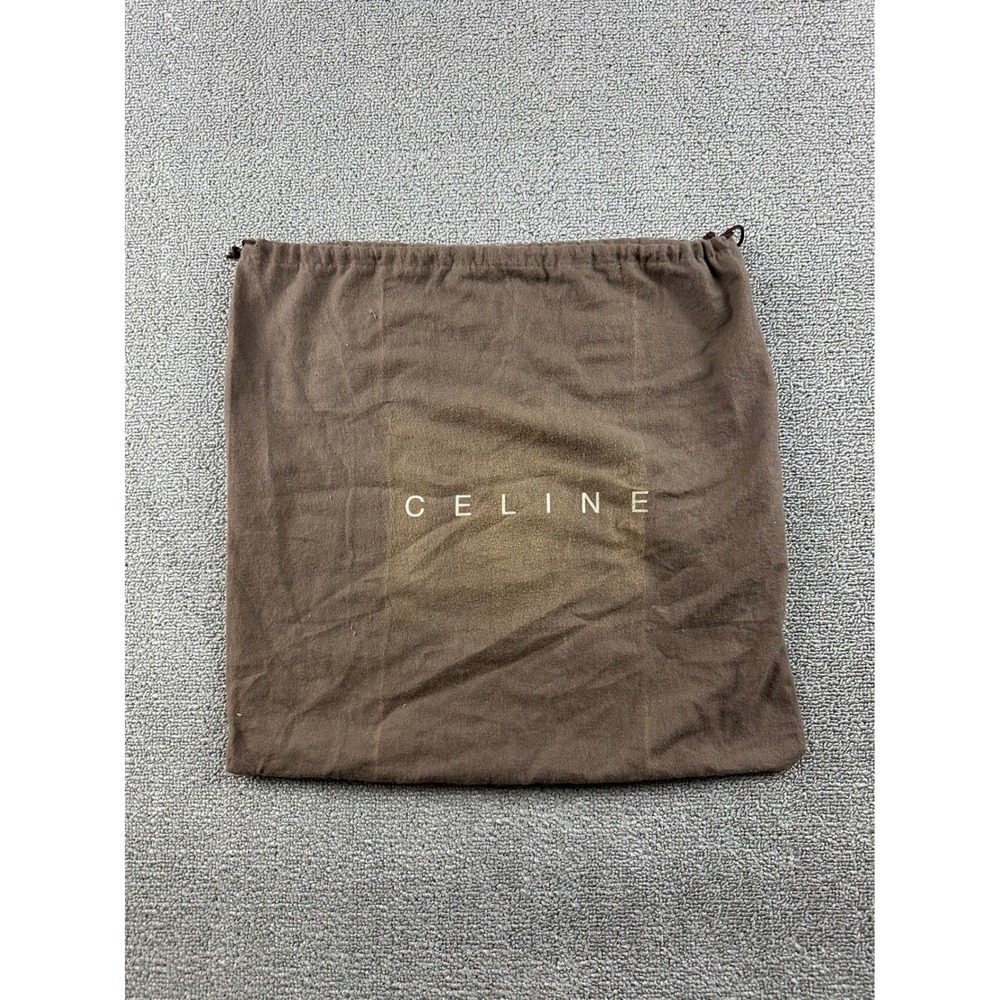 Celine Drawstring Dust Bag Women 14x15 Brown Storage Pouch Handbag Accessory